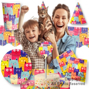 KIT CUMPLEA�OS PARA MASCOTAS GATITOS X 1